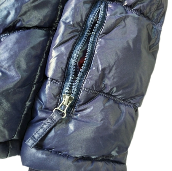 PUMA Super Thick Puffer Blue Red Multi-Pocket High Collar Zip Jacket - Picture 5 of 12